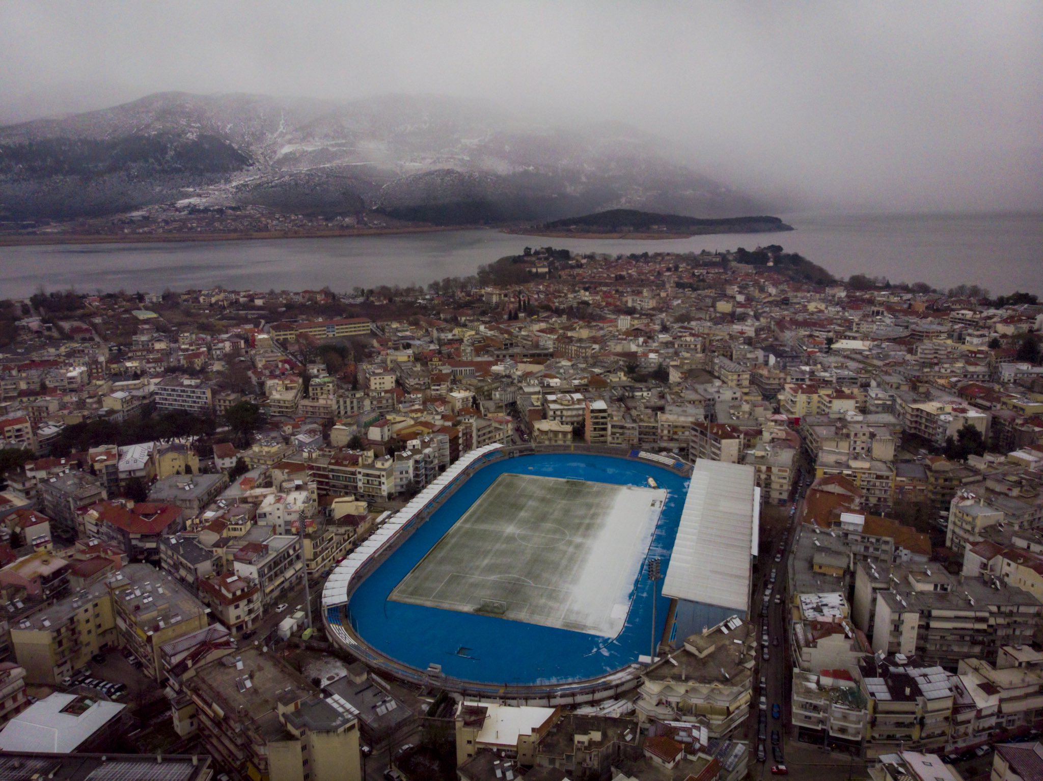 Pas Giannina Fc On Twitter Zosimades Stadium Pas Pasgiannina Pasgianninafc Zosimades Snow Ioannina Stadium Home Bull Blue Https T Co 6yyb9xu4ec