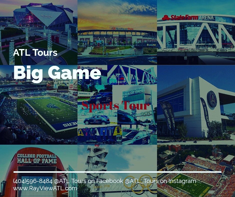 ATL_Tours_'s tweet photo. 🏈🏈The Big Game Sports Tour🏈🏈
by ATL Tours is here!
(404)596-8484
#AtlTours https://t.co/nS5PCO0fmZ
