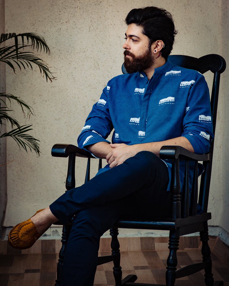 It takes all kinds of men to make up the world, Celebrating the bold and effervescent men in our exclusive menswear. 
<a href="/chefpablonaranj/">Pablo Naranjo Agular</a> spruces tradition with a hint of our signature quirk in a comb print denim kurta!!
