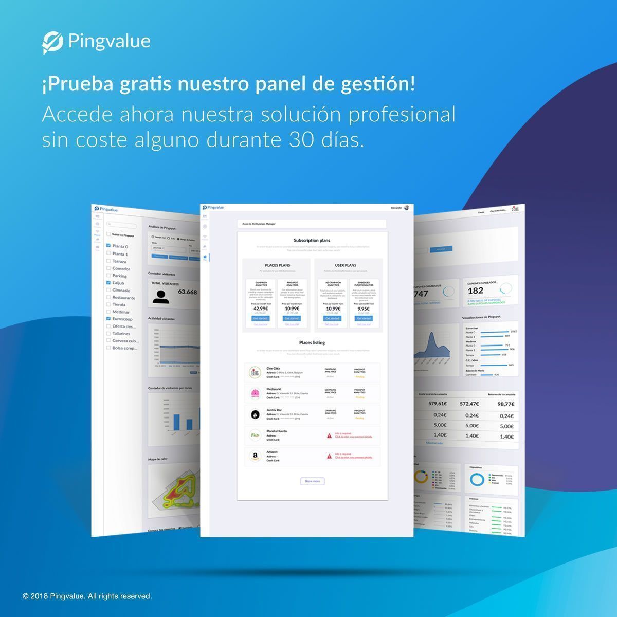¿Ofreces #FreeWiFi en tu negocio? Conoce mejor a tus clientes gracias a Pingvalue. Solicita tu Prueba Gratuita enviando un mensaje a: info@pingvalue.com #Clientes #MarketingDigital #Negocios #PingspotWiFi