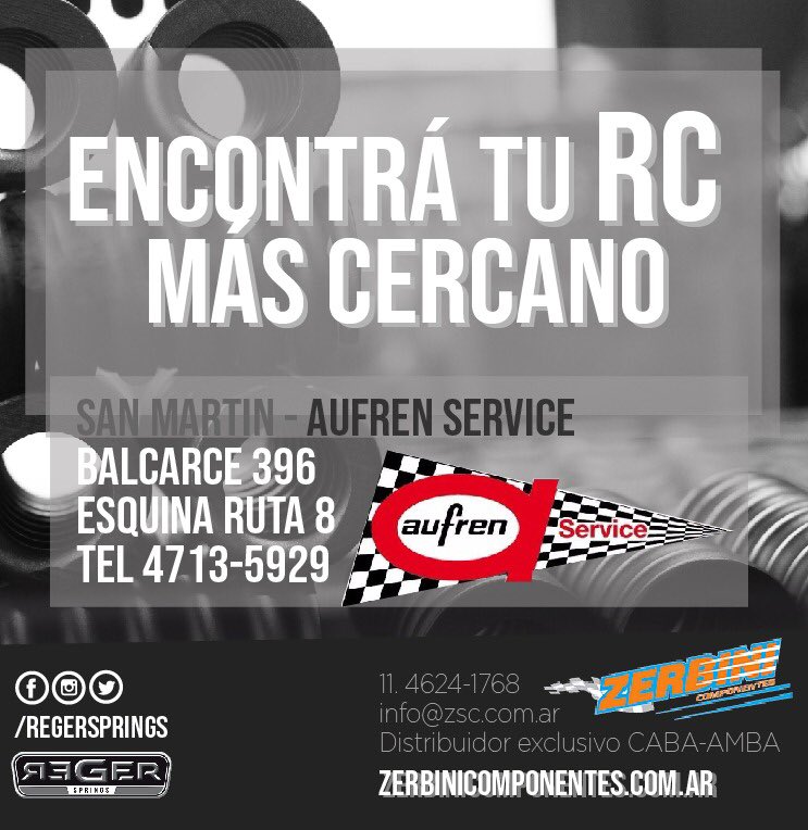 RegerSprings's tweet photo. Encontrá tu #RegerCenter más cercano 👊🏽 #ZerbiniComponentes #DistribuidorExclusivo📌
Si tu casa de respuestos no tiene nuestros #espirales escribínos por inbox 📩 o comentános cuál es tu zona📍
#resortes #autosport #standard #sport #suspension #autosargentina #competicion https://t.co/gBpS3XjYkM