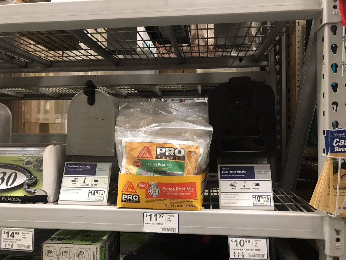 ShannonG386's tweet photo. Thank you Lowes 1647 in Fernandina Beach for the shelf space!  #Sika #SikaProSelect #FencePostFix #MortarFix #ConcreteFix #Partnership #DrivingSales https://t.co/OEIZ77leKX