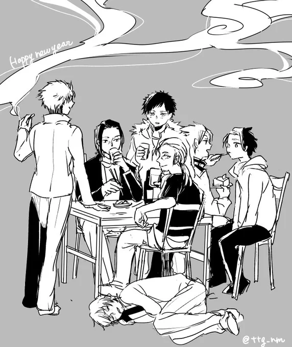 大人たちの新年 #ワートリ版深夜の真剣お絵かき60分一本勝負 