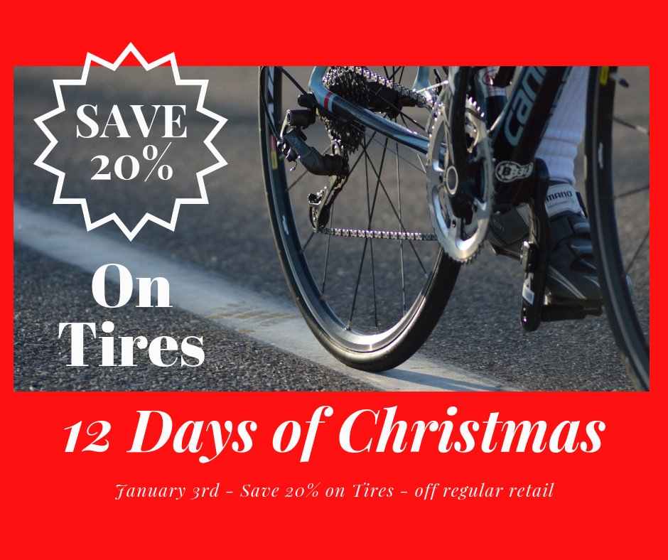 CroftonBikeDoc's tweet photo. On the tenth day of Christmas there's a deal on tires! #12DaysOfChristmas #bikedoctor #cycling #bicycles https://t.co/2OLOn9lFjP