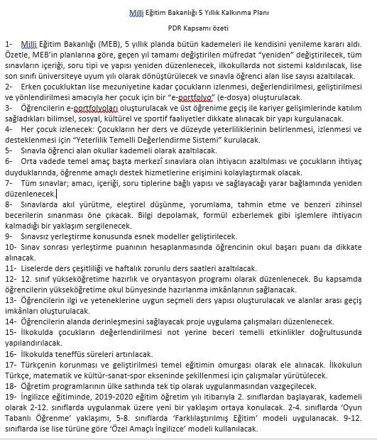 Milli Eğitim Bakanlığı’nın 5 yıllık planında PDR <a href="/EnverYucel/">EnverYucel</a> <a href="/nevzatkulaber/">Nevzat Kulaberoğlu</a>
