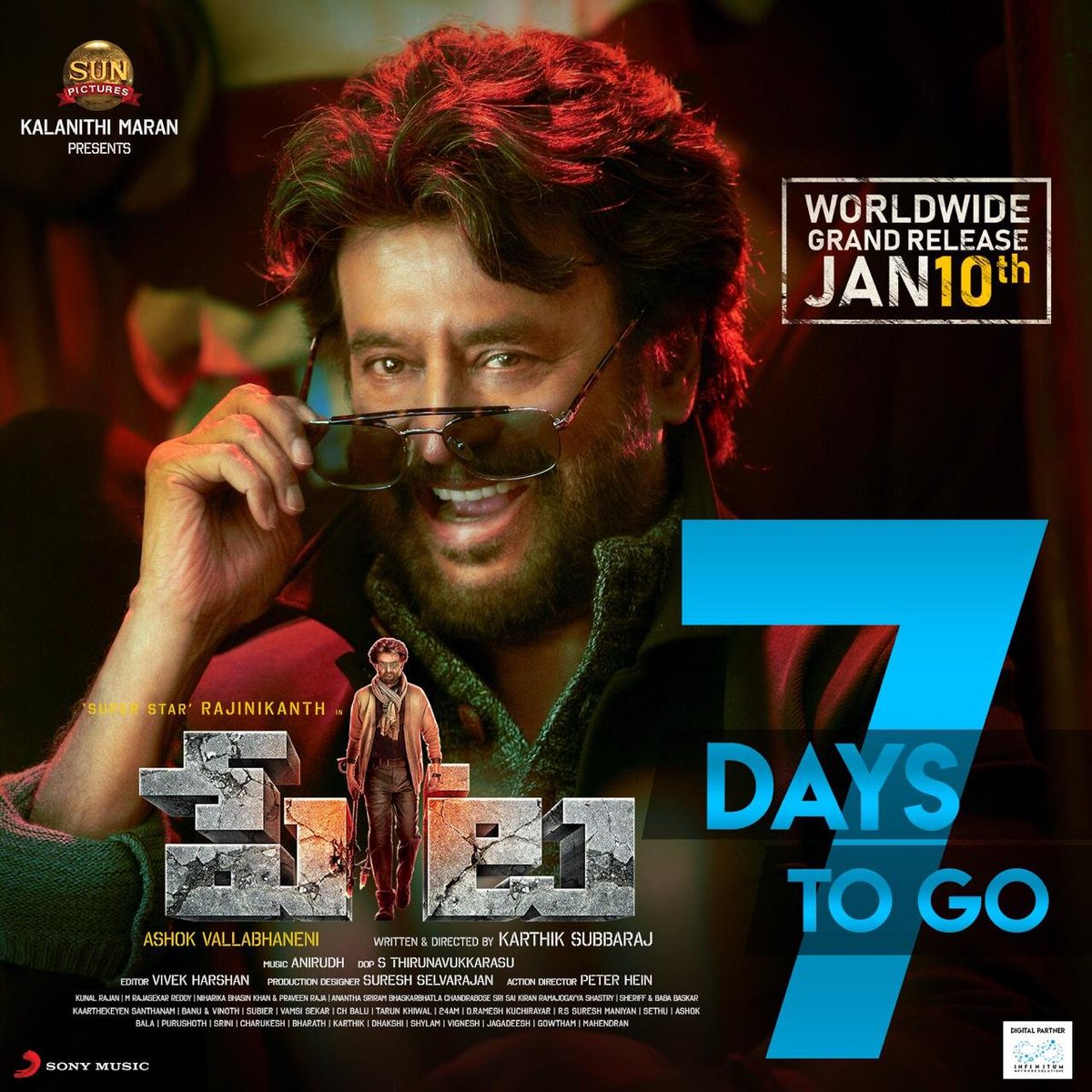 Balu2070's tweet photo. #PettaIn7Days 

#PettaJan10thParaak #Superstar
@rajinikanth @karthiksubbaraj
@sunpictures @SimranbaggaOffc
@trishtrashers @anirudhofficial
@VijaySethuOffl @Nawazuddin_S
@DOP_Tirru @SonyMusicSouth https://t.co/24ROCB2Z8H