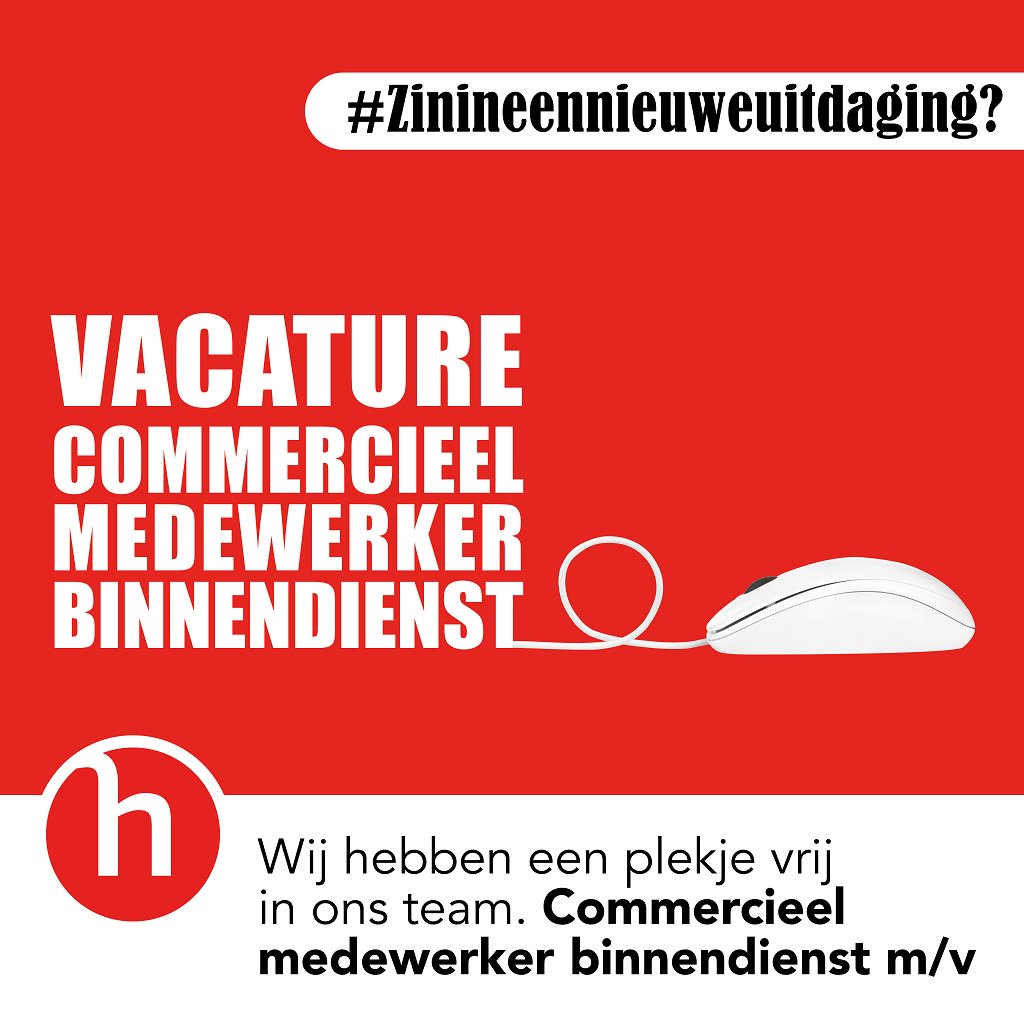 We hebben een plekje vrij! Kom jij ons team versterken op de binnendienst als commercieel medewerker? Bekijk de hele #vacature via bit.ly/2Tqvlfo   #plekjevrij #werkenbijheutink #commercieelmedewerker