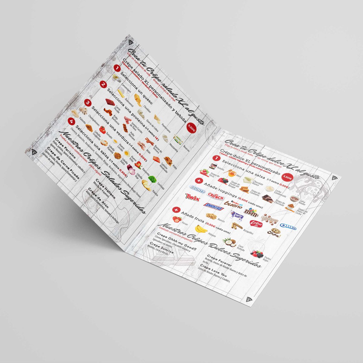 INVENTANOVA's tweet photo. Imagen para Crea tu Crepê completada. Pronto podréis ver el resultado final de este restaurante especializado en crepes y hamburguesas para el que hemos realizado el diseño del logotipo, carta, videos promocionales y cartelería. https://t.co/tU7OWQFsfU #diseñografico #marketing https://t.co/LoBmz83eWx