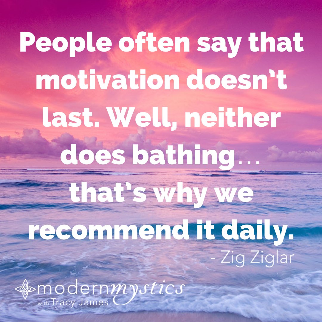 4modernmystics's tweet photo. People often say that motivation doesn’t last. Well, neither does bathing… that’s why we recommend it daily. Zig Ziglar
#PositivityInfusion #healthhabits #tracyjameslifecoach #tracyjames #lifecoach #healthymind #mindovermatter #coach #healthylife #intuition #selfcare https://t.co/e7kuTQ4PgD