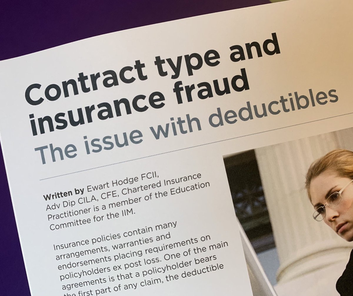 ewarthodge's tweet photo. Proud to appear in the @IIM InTouch insert in this month’s @CII The Journal #insurance #fraud #education https://t.co/GcEZuO8AZZ