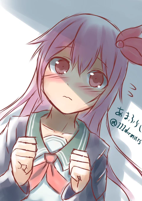 #艦これ版真剣お絵描き60分一本勝負_20190103#艦これ版深夜の真剣お絵描き60分一本勝負 如月ちゃんは逆にからかってあげたい 