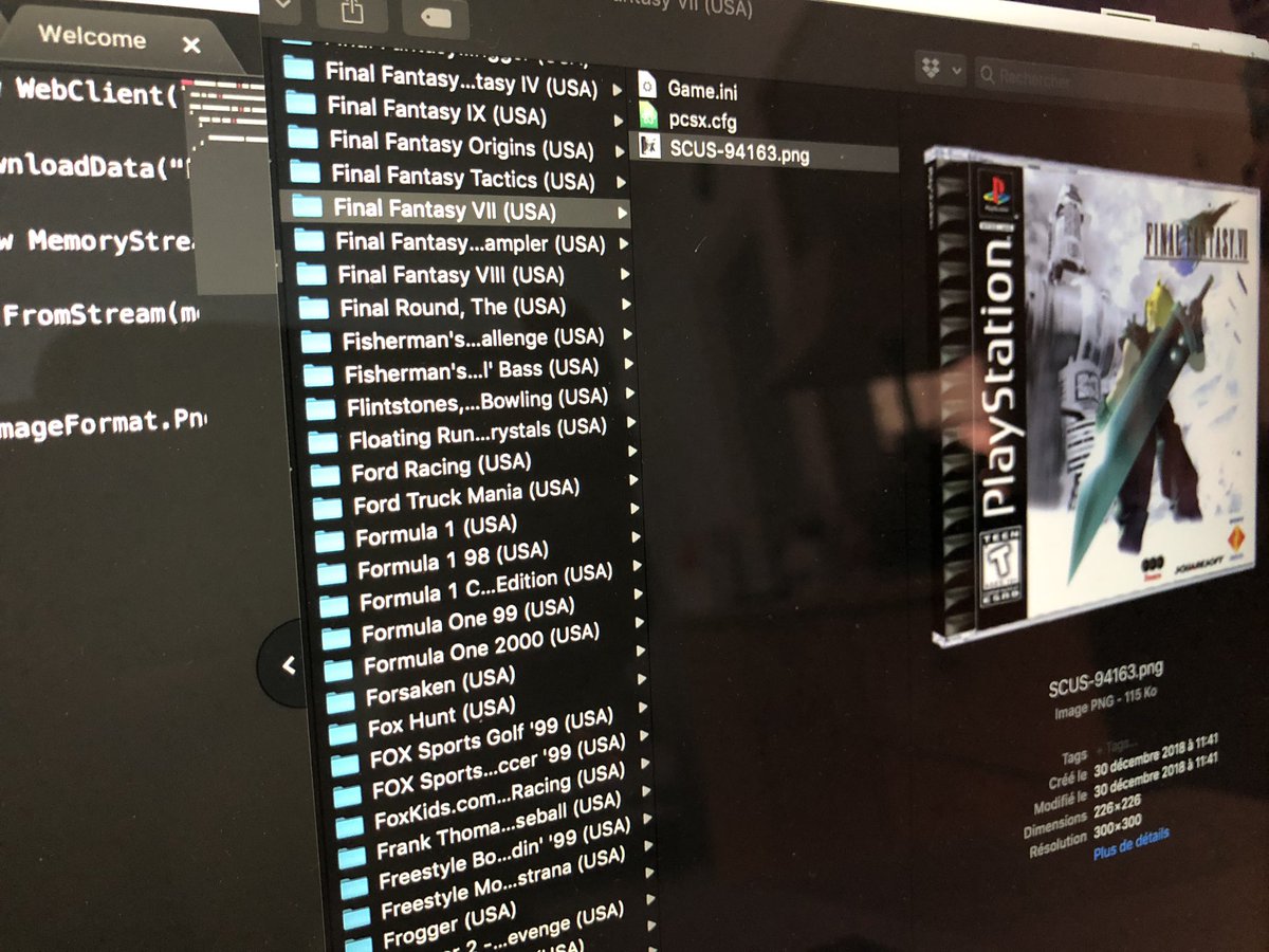 nuagedan100's tweet photo. Addition in progress of all, games.ini and 3D cover of the khenzel library #psclassic #PsClassicMiniGui https://t.co/Gv4LI2KxYE