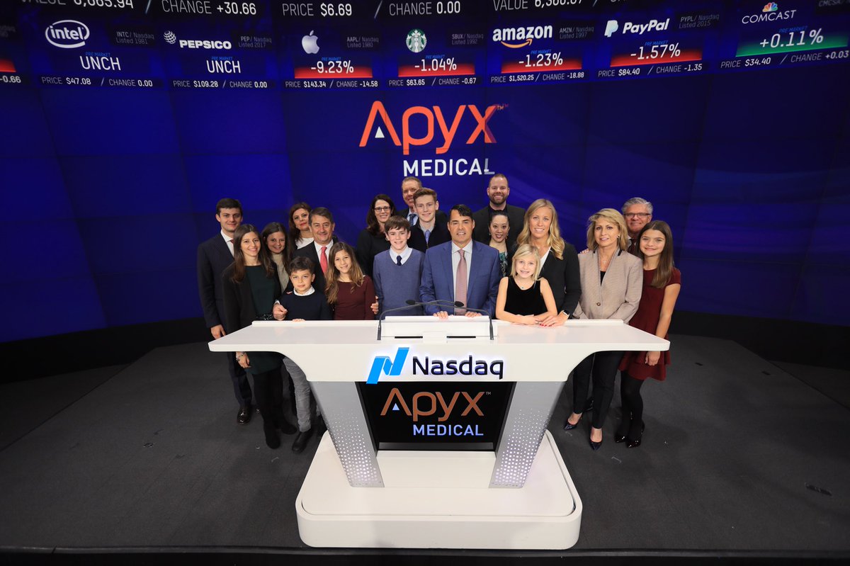 👟Welcome to Day 2️⃣ of #WellnessWeek! It is our pleasure to welcome Apyx Medical to ring the Opening Bell today.