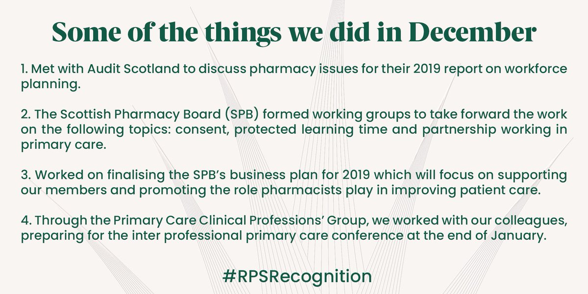 rcpharm_scot's tweet photo. Happy New Year! We are starting 2019 with a summary of the main things we did in December. #RPSRecognition https://t.co/CzfBVovsUV