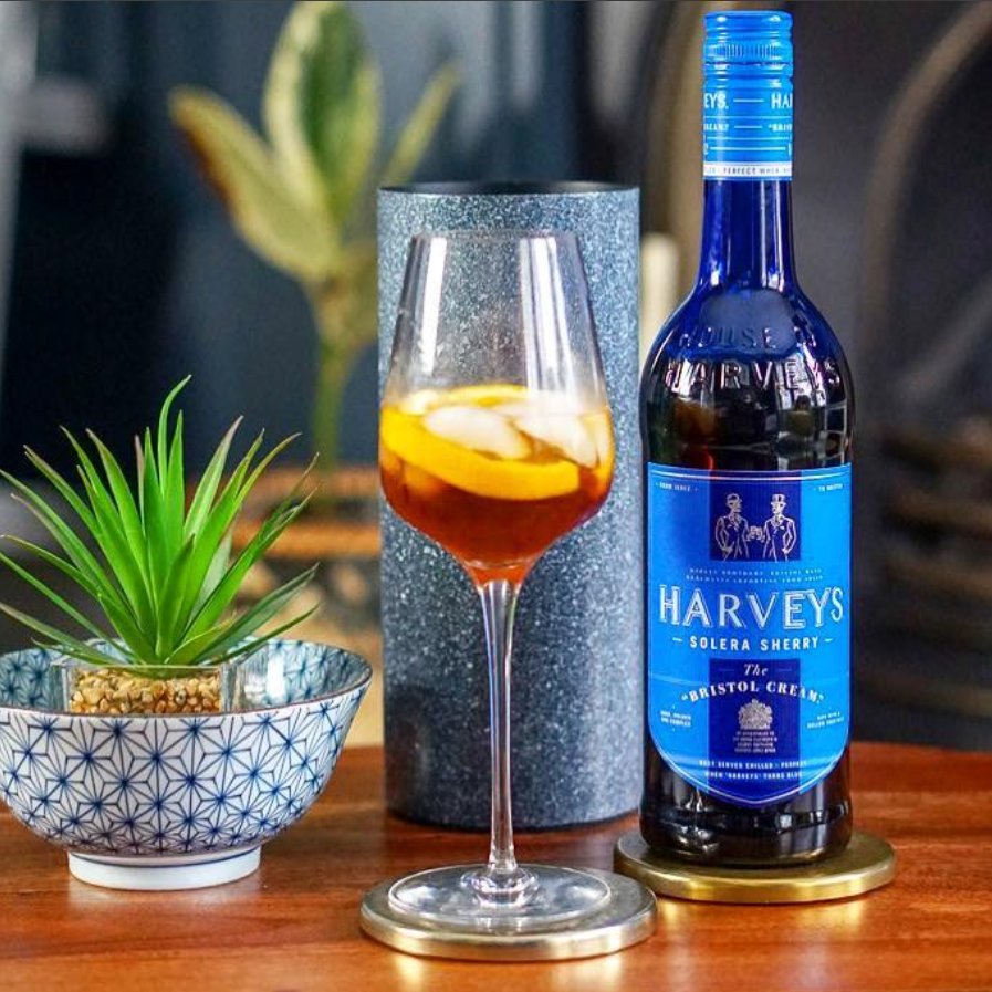 Planning for the year ahead? Make like @lovechicliving and enjoy a glass of our Sherry while looking forward to what 2019 has in store. #BestChilled #HarveysBristolCream