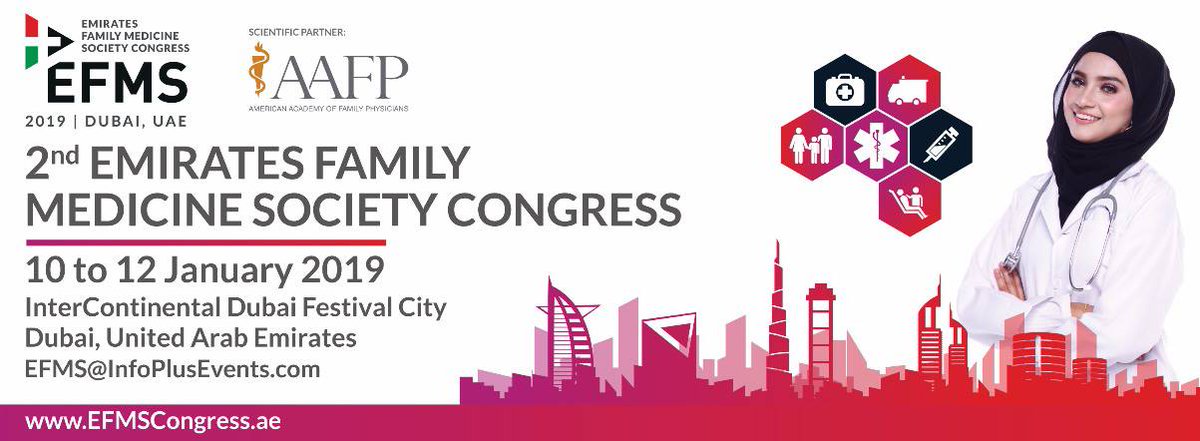 iheed's tweet photo. We are looking forward to being in attendance at the 2nd Emirates Family Medicine Society Congress, 10 to 12 January in #Dubai. #EFMS2019
Register today at https://t.co/eoSSEGrM5w. https://t.co/6Zel5d9ZGU