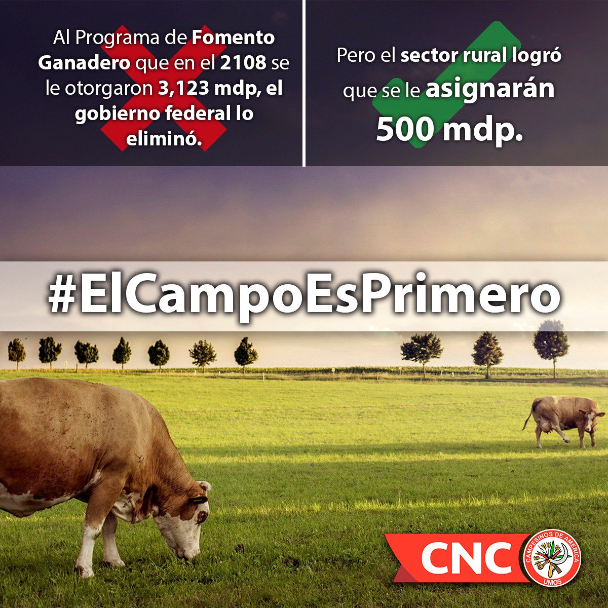 Se logró una asignación de 500 MDP al fomento ganadero. Sin embargo, al eliminar el PROGAN que atendía la repoblación del hato ganadero con los pequeños criadores se afectará a 36 mil mujeres ganaderas jefas de familia: <a href="/hernandezderas/">Ismael Hernández</a>  #ElCampoEsPrimero
