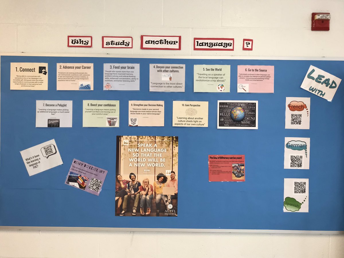 SraCrain's tweet image. Why study another language? FHC World Language has got you covered! #leadwithlanguage #2bilit2quit