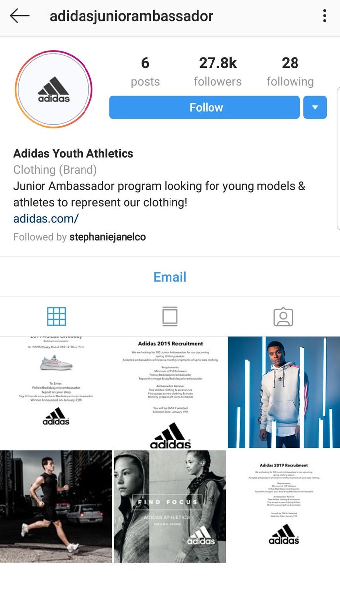 adidas junior ambassador