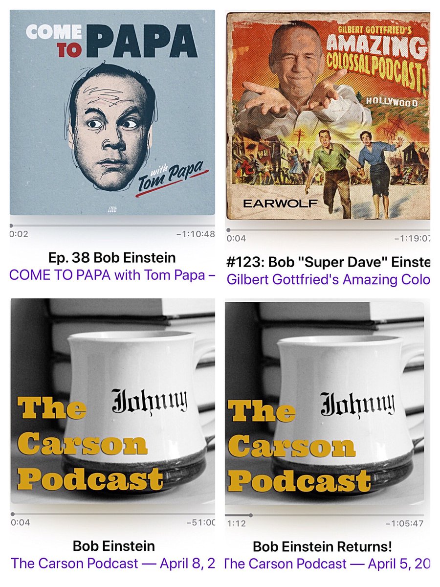 fredmertz5's tweet photo. I spent most of the day yesterday remembering the late, great, Bob Einstein. Here are 4 great podcasts he was a part of to enjoy. #SuperDaveOsborne #Funkhauser @AlbertBrooks https://t.co/w2VFtybqiz