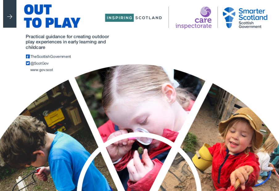 In Scotland, <a href="/scotgov/">Scottish Government</a> has enshrined children’s right to play outdoors every day in its national Health and Social Care Standards – As a child, I play outdoors every day and regularly explore a natural environment (HSCS 1.32) www2.gov.scot/Resource/0054/…