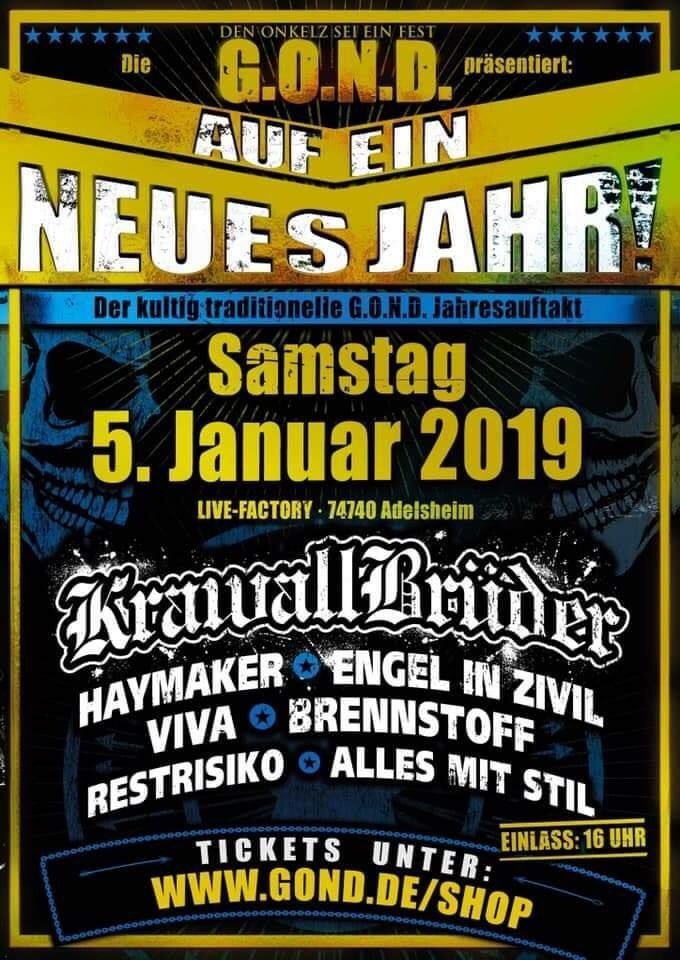 GONDfestival's tweet photo. Hallo TWITTER-Freunde ✌️🤘
Seid Ihr bereit am Samstag mit uns so richtig auf das neue Jahr anzustoßen?
Ab 16:00 Uhr geht es in 74740 Adelsheim los❗️
Das wird DER Jahresauftakt überhaupt!
Kommt vorbei und lasst Euch das nicht entgehen #gond #krawallbrüder #aenj #wochenende https://t.co/pOFgZe80b6