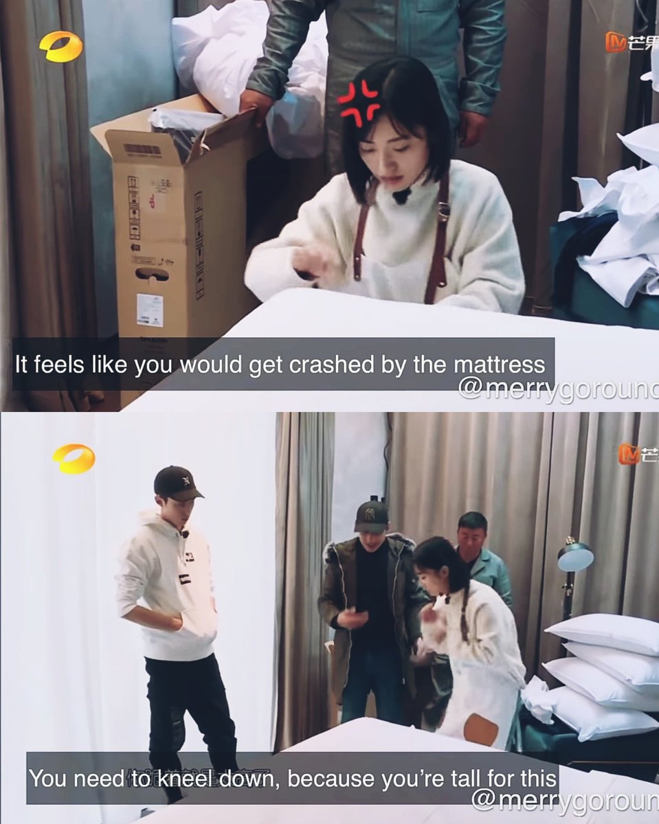 Someone's jelly over there  so the whole scene just goes on how's Dd just looking on Yue doing the chores & teasing her esp. when she was complimented as being tall, Dd laughs mockingly on the side, but when Yy can't lift the bed he quickly gave a helping hand  hmm? a tail 