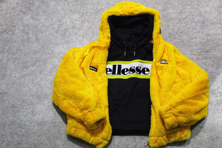 ellesse yellow fur jacket