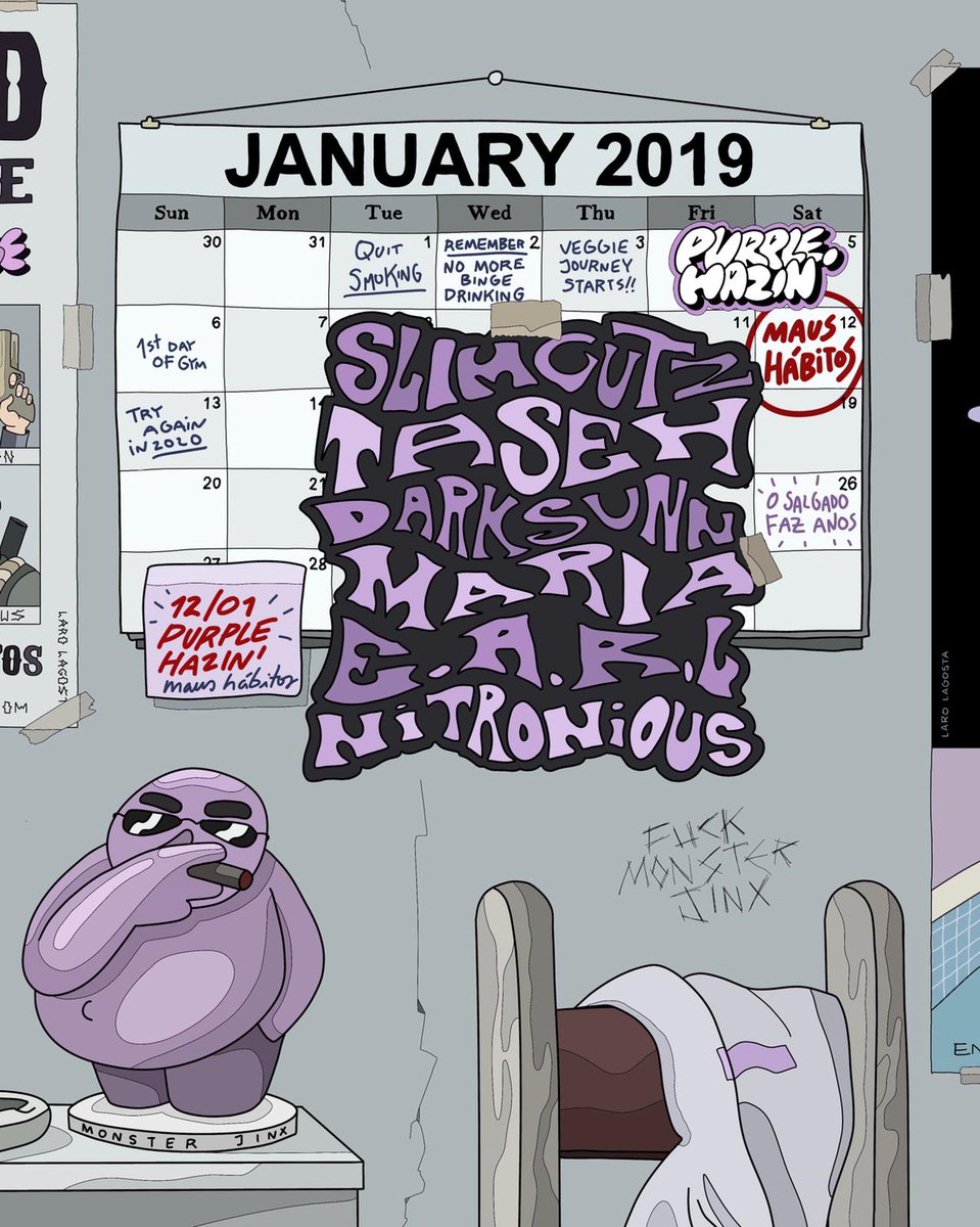 monsterjinx's tweet photo. Back to f up your New Year's resolutions https://t.co/WczVyNGTLb