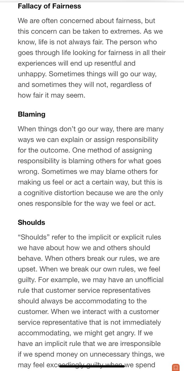 benjib66's tweet photo. I’ve been taught and have read on CBT and cognitive distortions on multiple occasions but each time I revisit the topic , I identify some negative thought patterns I’ve been having . See if you can identify sth about your thinking, no one is perfect. https://t.co/js65Drt1Hr