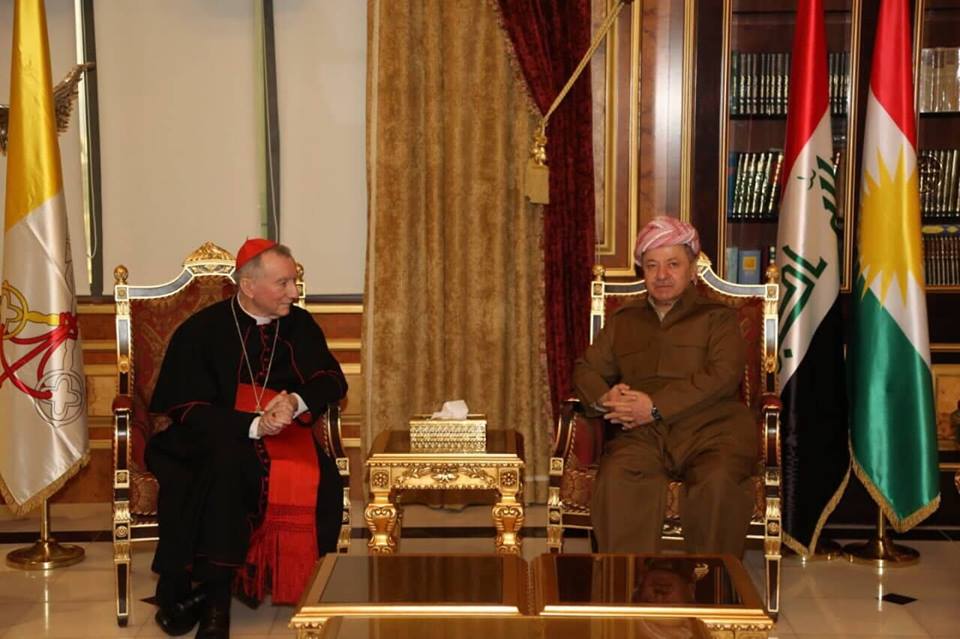 Vatican Secretary of State meets with Masoud and Masrour Barzani, discuss KRG’s protection of Christians