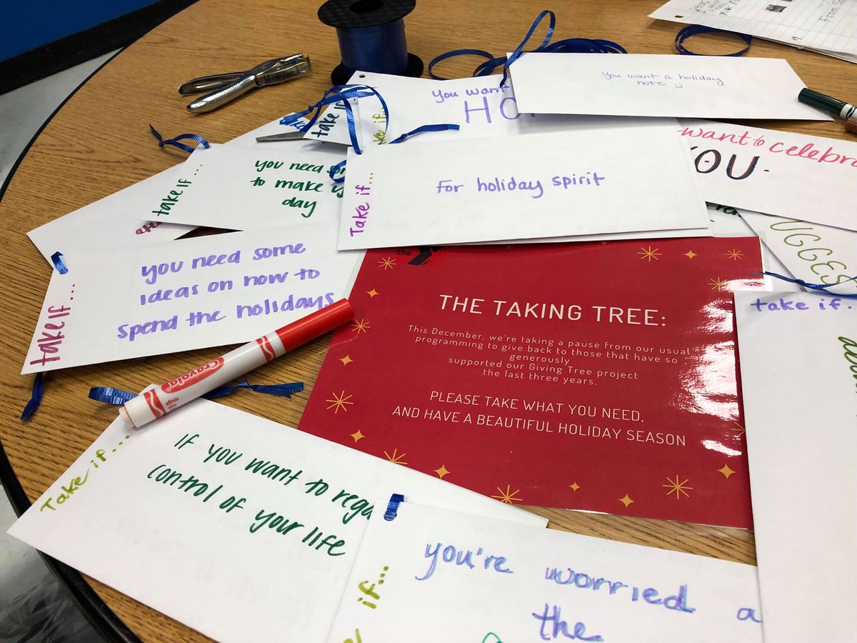Making a mental note for next year - the Fayetteville YMCA had a "Taking Tree" What a wonderful (no cost) way to share holiday spirit! 
#SMBapproved