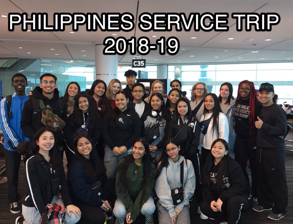 MikeCLeadership's tweet photo. 23 student leaders &amp; 4 teachers across the @TCDSB are travelling to the Philippines today to put their faith into action by serving those less fortunate and building houses with the poor while spreading the joy of Christmas. #CatholicStudentLeadership #PH2018 https://t.co/ArS6aef52F
