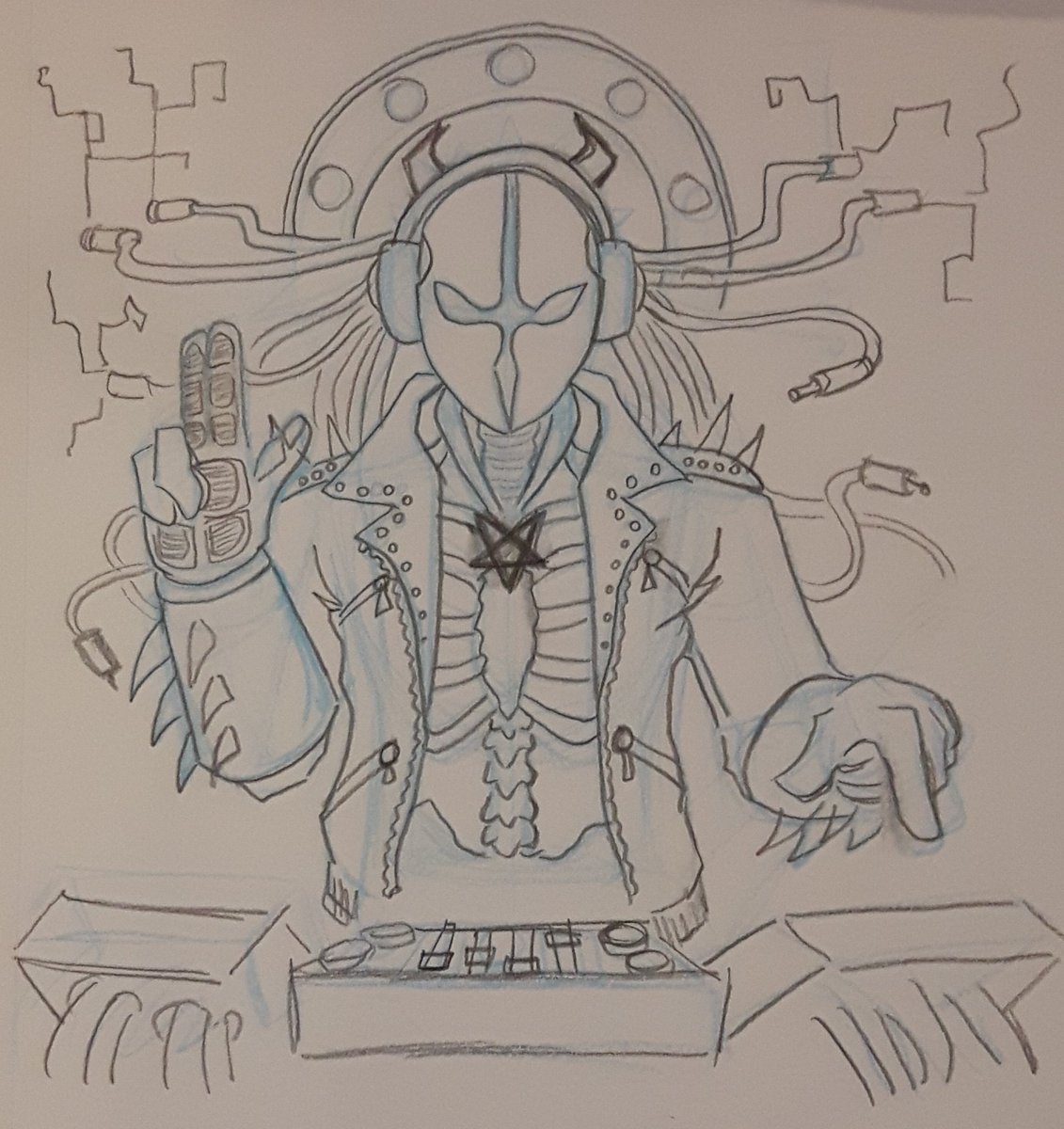MsSavageBxtch's tweet photo. Been listening to @zardonic this evening and came up with this fun concept piece. I may make a colour version on a later date.
#artwork #wip #edm #bass #zardonic #sketch #iconograph https://t.co/JiuGX4ha1f