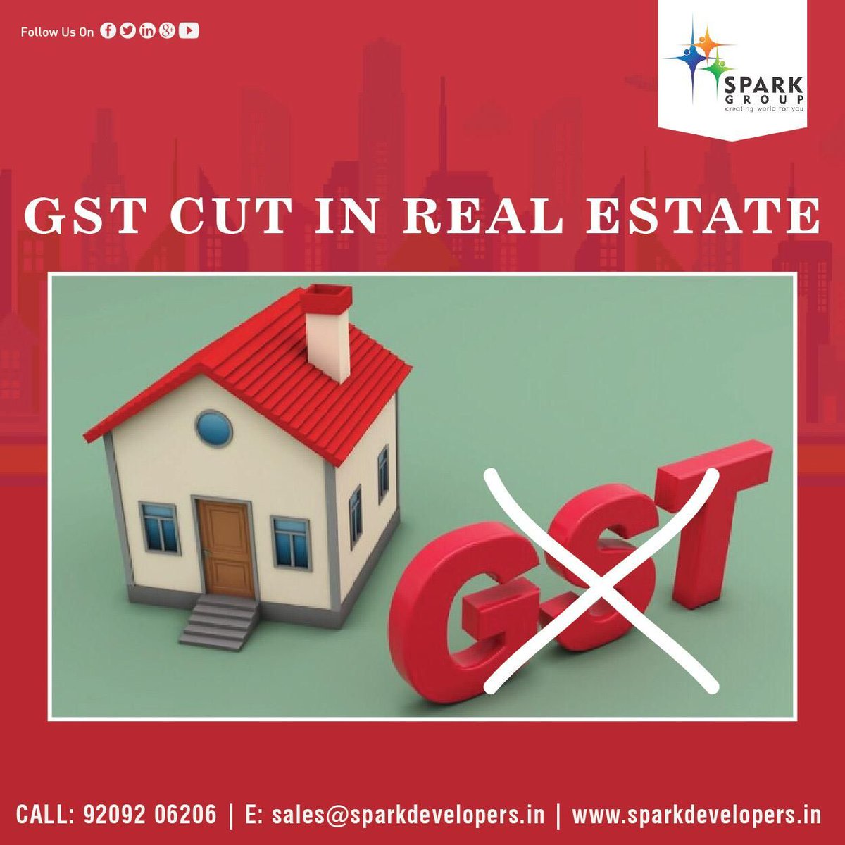Spark_Developer's tweet photo. Finally some cheers for real estate With sales up in recent years & new announcement for GST rate cut will bring more cheers to Home buyers.
Source :https://t.co/WO1DyIuB7n
#Newsupdate #gst #realestate #RERA #SparkGroup #Mumbai #residential #Apartments #underconstruction https://t.co/1M5AqgMC6a