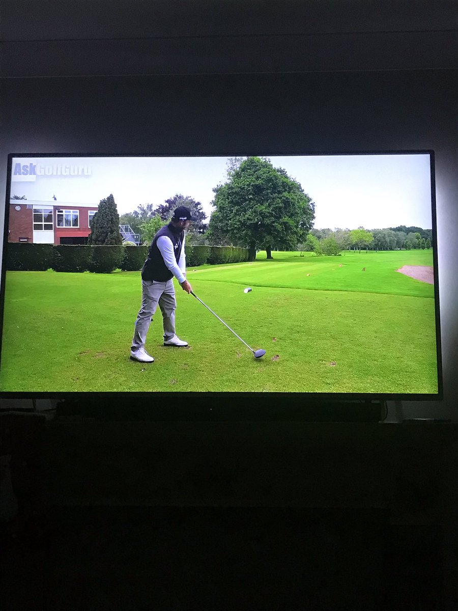 craigpprime's tweet photo. Watching a little bit of @4golfonline @CoachLockey @andysulligolf before playing @nuneatongolf for the first time this morning. #gotanytips #sickswans #knuckleball https://t.co/l5q2EgIFF1