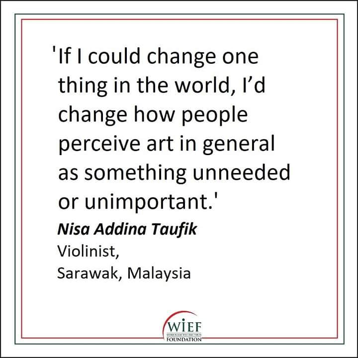MOCAFest's tweet photo. #TBT to #WIEFInFocus interview with @Nisa_Addina, a Malaysian violinist who performed at #MOCAfest during #13thWIEF in Kuching. She spoke on how she’d change the world &amp; put her popularity to good use

READ: https://t.co/USJYi6h9hb

#WIEFpublication #articlestoread #music #arts https://t.co/EJYhucT0xk