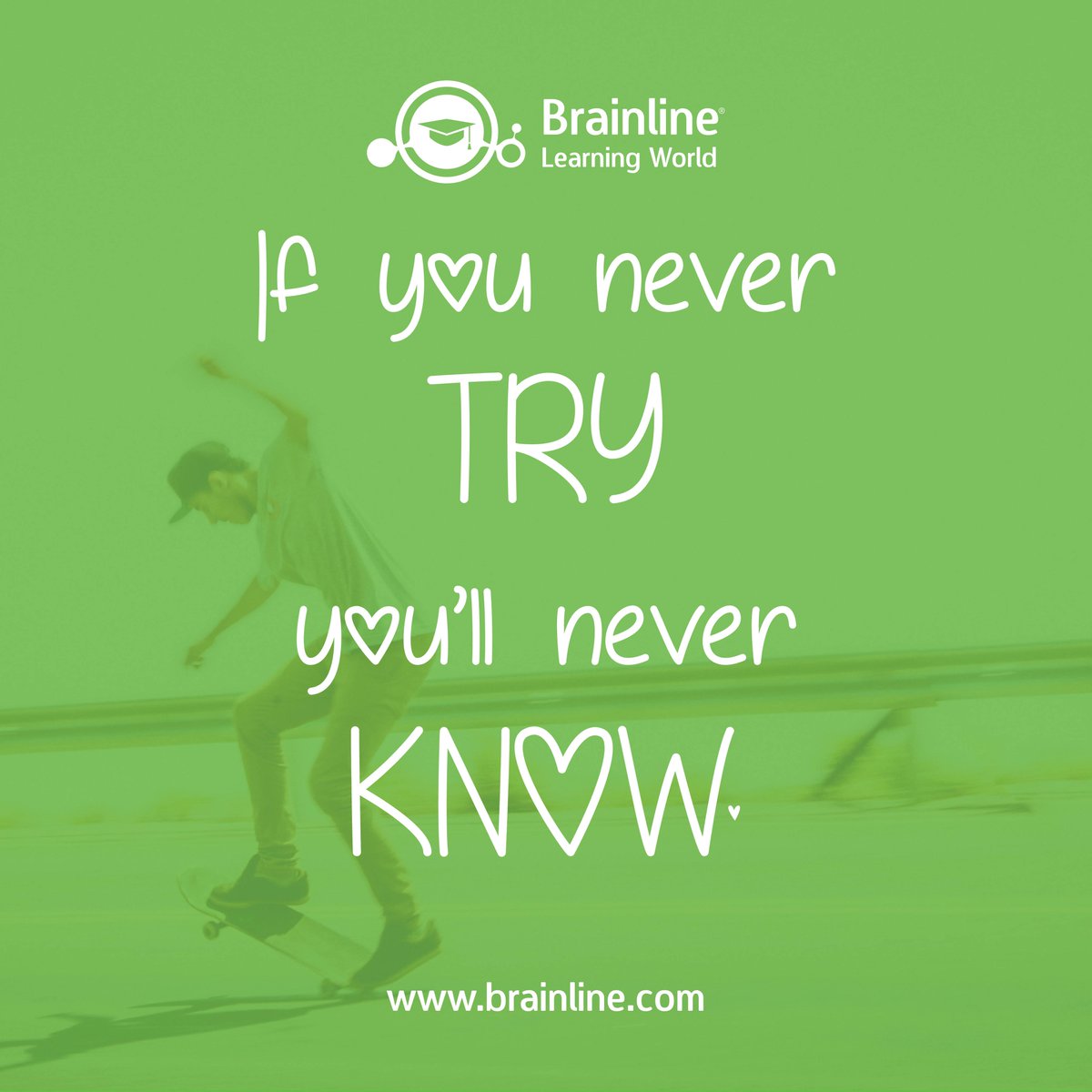 myBrainline's tweet photo. "If you never try, you’ll never know." 
🌟 Try something new today! 🌟

#Inspiration #quote #try #win #Brainline https://t.co/XjItc5g1cg