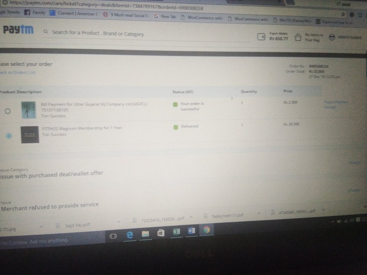 navnit8621's tweet image. #fraudpaytm #orderid 6900308224 @vijayshekhar @renusatti @Paytm paid bill and they charged for a deal refund my money @Paytmcare