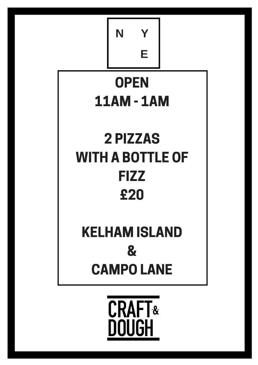 Craft &amp; Dough NYE Pizza &amp; Fizz £20 for 2! - mailchi.mp/the-milestoneo…