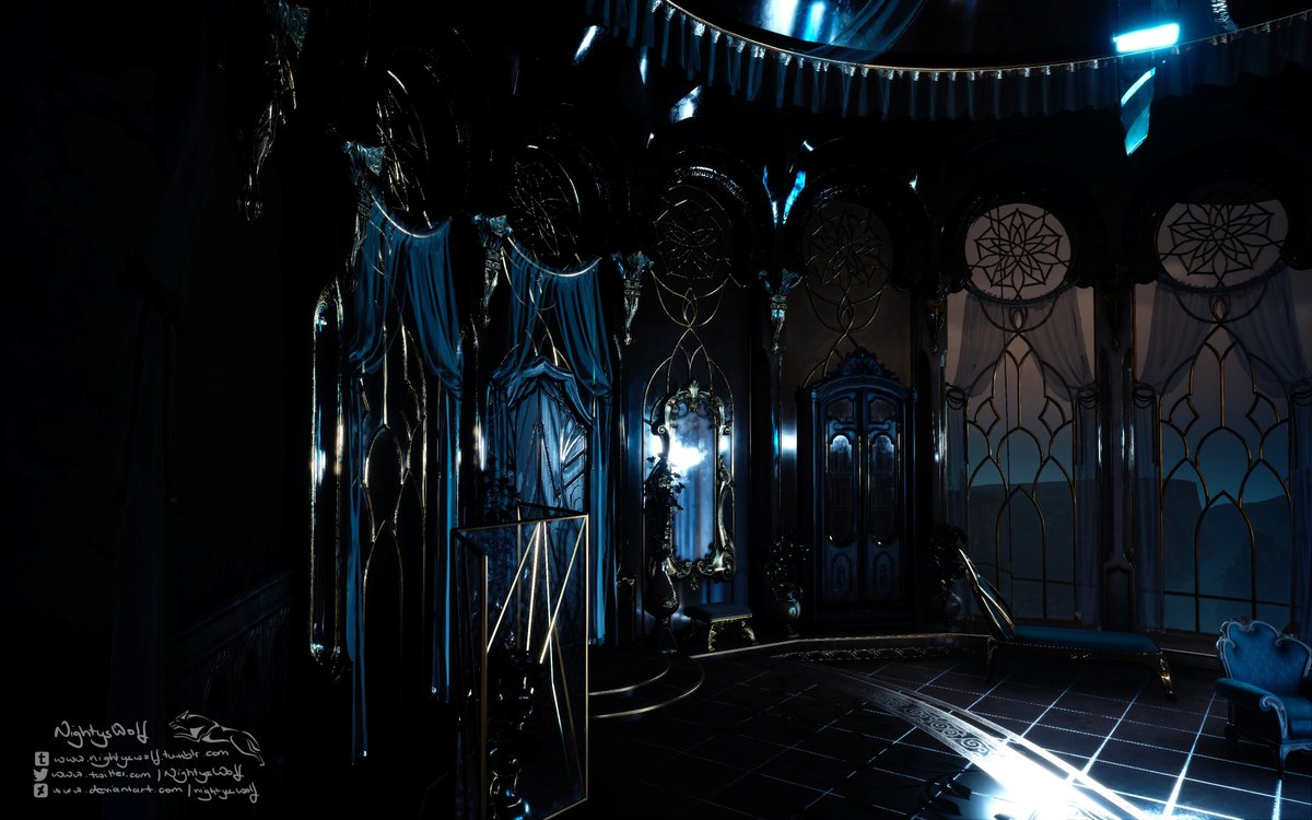 I try to do these shots again in daylight but I have to say that I love that eerie lighting in #Luna’s room. #FFXV #FinalFantasyXV #FF15 #Tenebrae