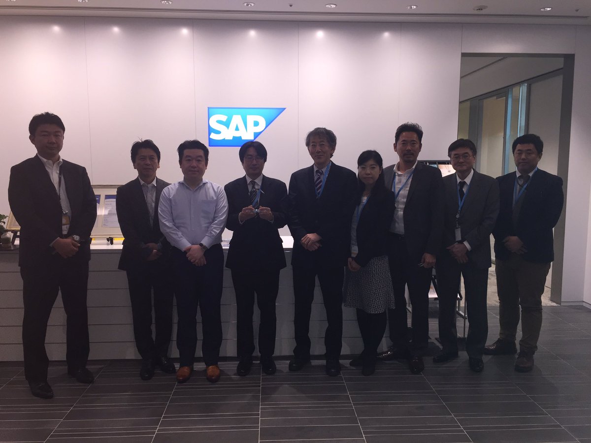Atsushi_gIT's tweet photo. Package Qualification Trophy was handed over to NEC team (6 people from right side) in SAP office - congratulations!! @DeepakMukhija2 @andrewlimej @shivangi_m @neerajtanu @Shuks_07 #APJPSC #SPF @SAPJapan #SAPQualifiedPartnerPackage https://t.co/p9OX2j5gs1