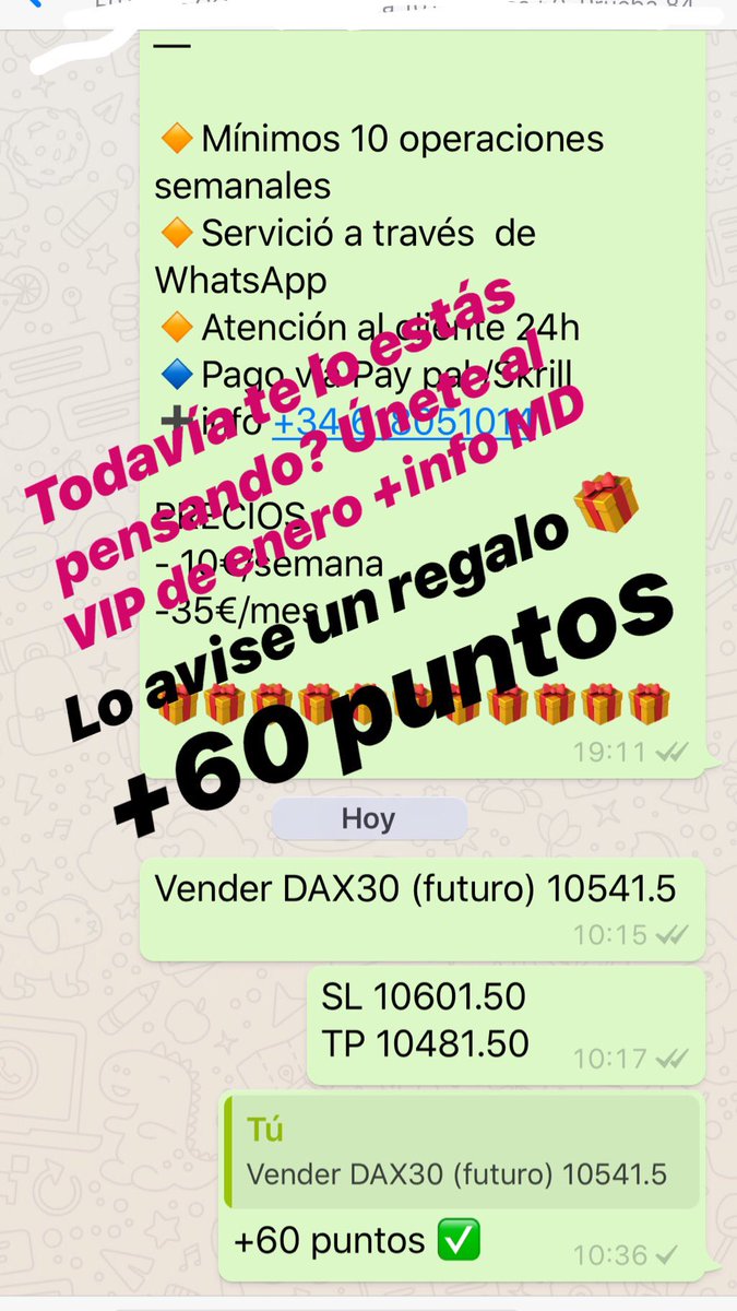 toptrader9's tweet photo. ✅✅✅✅✅ +60 puntos en la operativa que os regale para hoy https://t.co/3diBB8sQuv