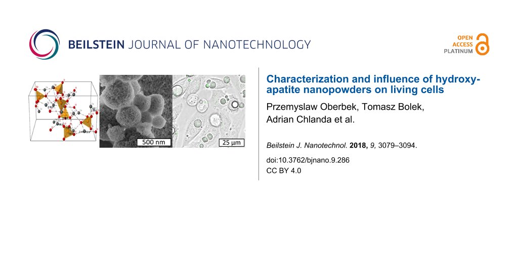 nanotrac's tweet photo. Beilstein Institut Characterization and influence of hydroxyapatite nanopowders on living cells https://t.co/GrJpTLjw1A #FullResearchPaper Via @BeilsteinInst https://t.co/3w3GjJaQCq