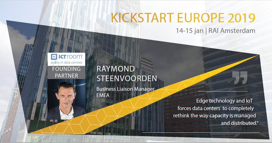 Interview Raymond Steenvoorden, Business Liaison Manager EMEA at ICTroom  - Founding Partner of KickStart Europe. Read his future outlooks here: buff.ly/2QnhHwy - or meet him at KickStart Europe on Jan 14-15! #kse19 <a href="/ICTroom/">ICTroom</a> #ictroom #edge #iot #data #datacenter #digital