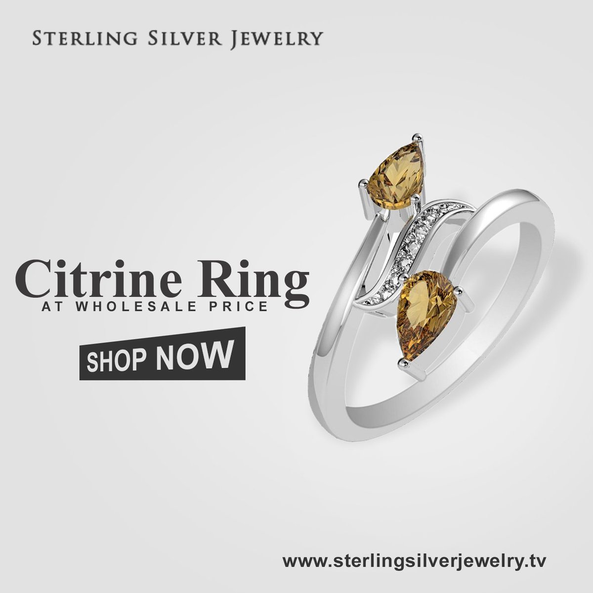 0.70ctw Genuine Citrine & Solid .925 Sterling Silver Gemstone Ring Online at Best Wholesale Price. More Here: goo.gl/BtHR4G #SterlingSilverJewelry #silverrings #silverring925 #silverringsforwomen #silverringscheap #silverringsforgirls