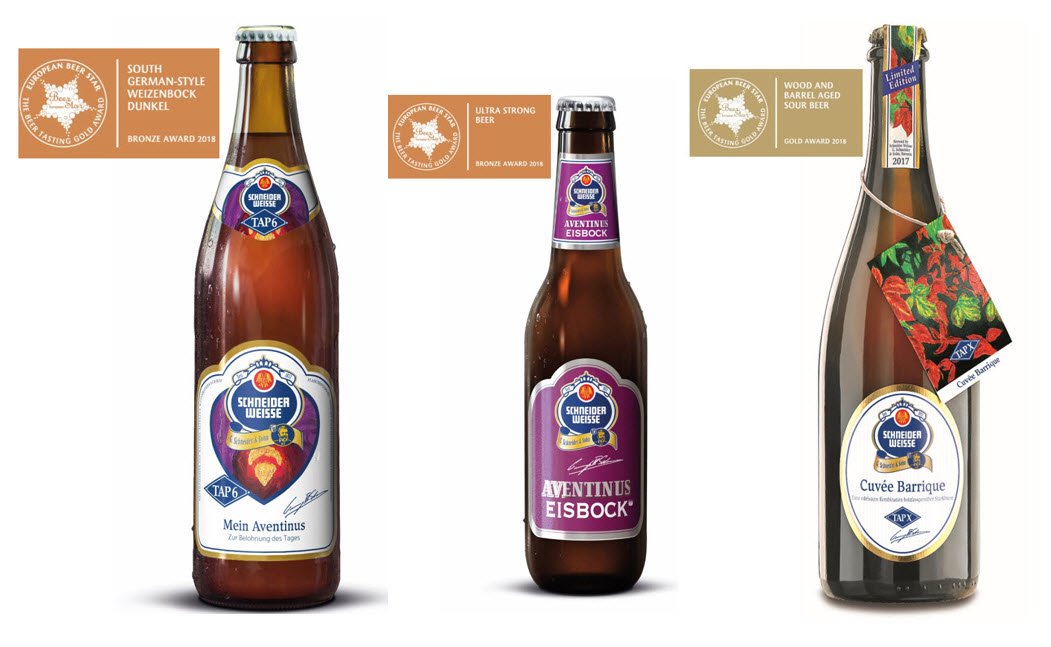 European Beer Star 2018! 
And the Winner is: TAPX Cuvée Barrique, Aventinus Eisbock und Aventinus!
#schneiderweisse #ebs