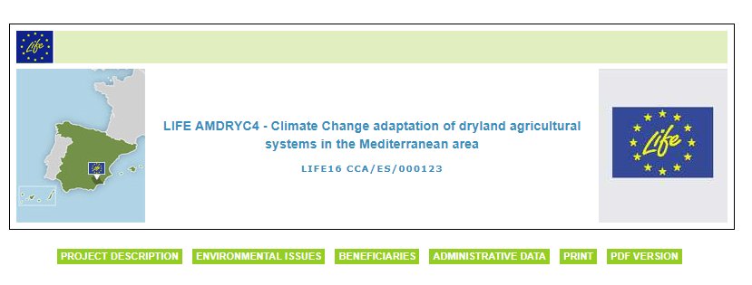 LIFE_AMDRYC4's tweet photo. LIFE AMDRYC4 - Climate Change adaptation of dryland agricultural systems in the Mediterranean area https://t.co/qKdDsCNJLU #LIFEProject #AMDRYC4 #AdaptationCC #ClimateChange https://t.co/tDvUN7guHO
