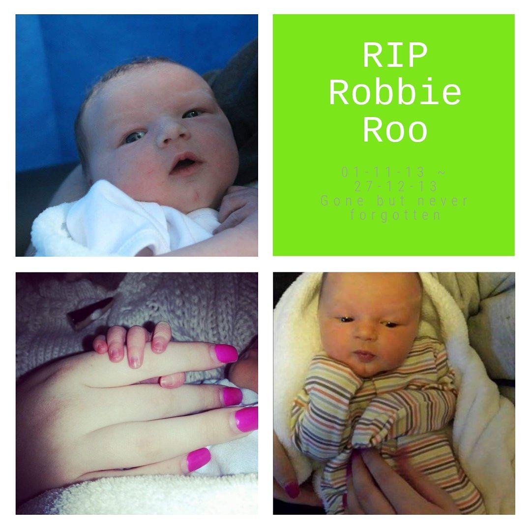 Today is one of the hardest days in the Roos calendar. Today marks the passing of little Robert Clive Turner. The team is named after him and we raise all our funds in memory of him and his brother.
He was not around for long but he had a huge impact on our lives. 
#RIPRobbieRoo