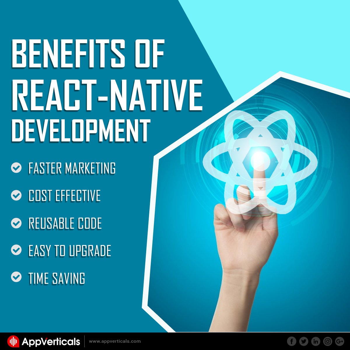 AppVerticals's tweet image. Here is why React-Native development is your perfect solution:
 #reactnative #website_developer #appdevelopment #profit #ecommerce #businessgrowth
